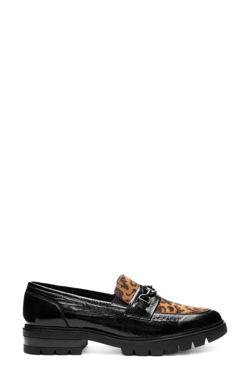 Ara Camellia Lug Sole Bit Loafer In Black