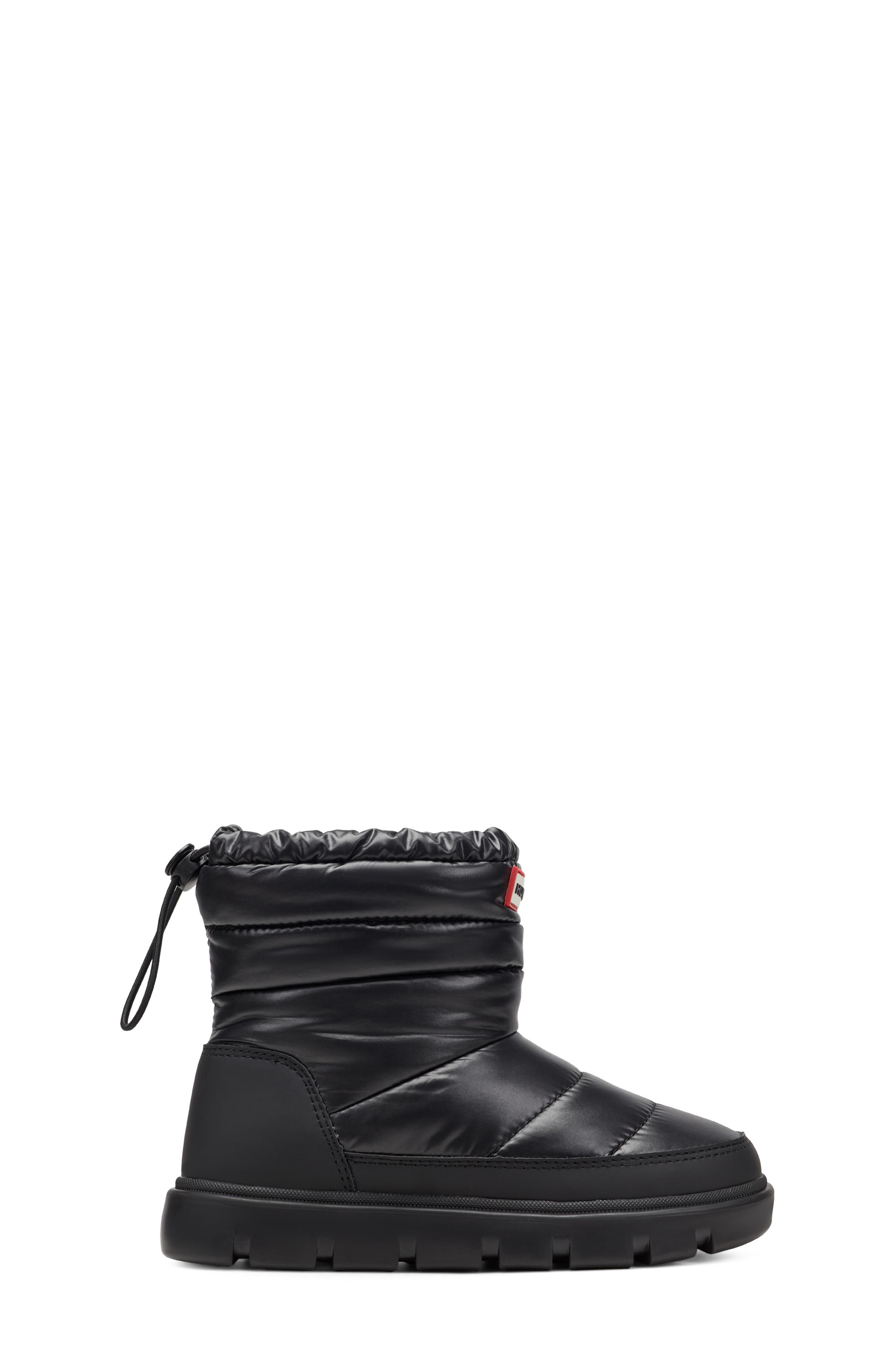 Hunter Kids' Cuddle Lug Sole Insulated Waterproof Snow Boot, Alternate, color, Black/Black