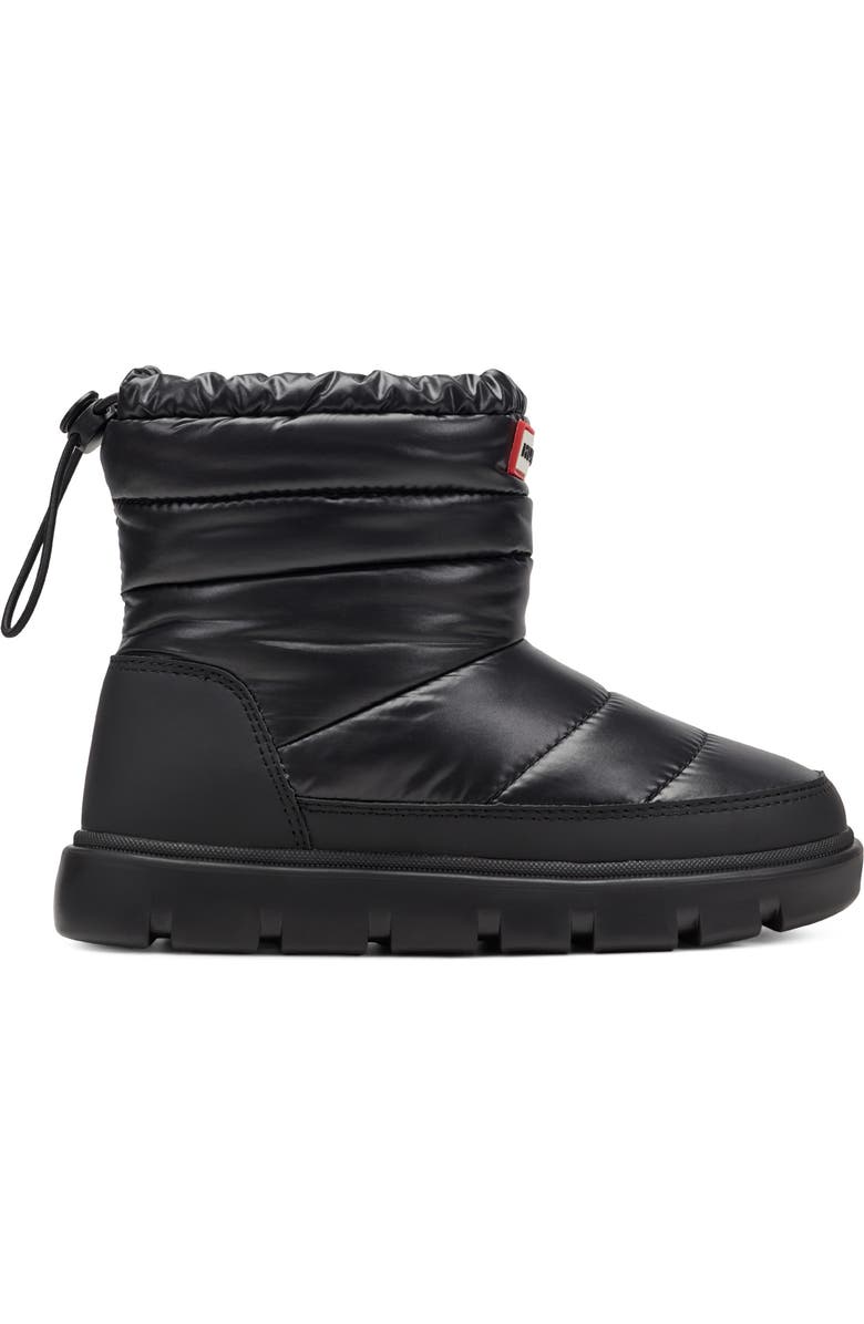 Hunter Kids' Cuddle Lug Sole Insulated Waterproof Snow Boot, Alternate, color, Black/Black