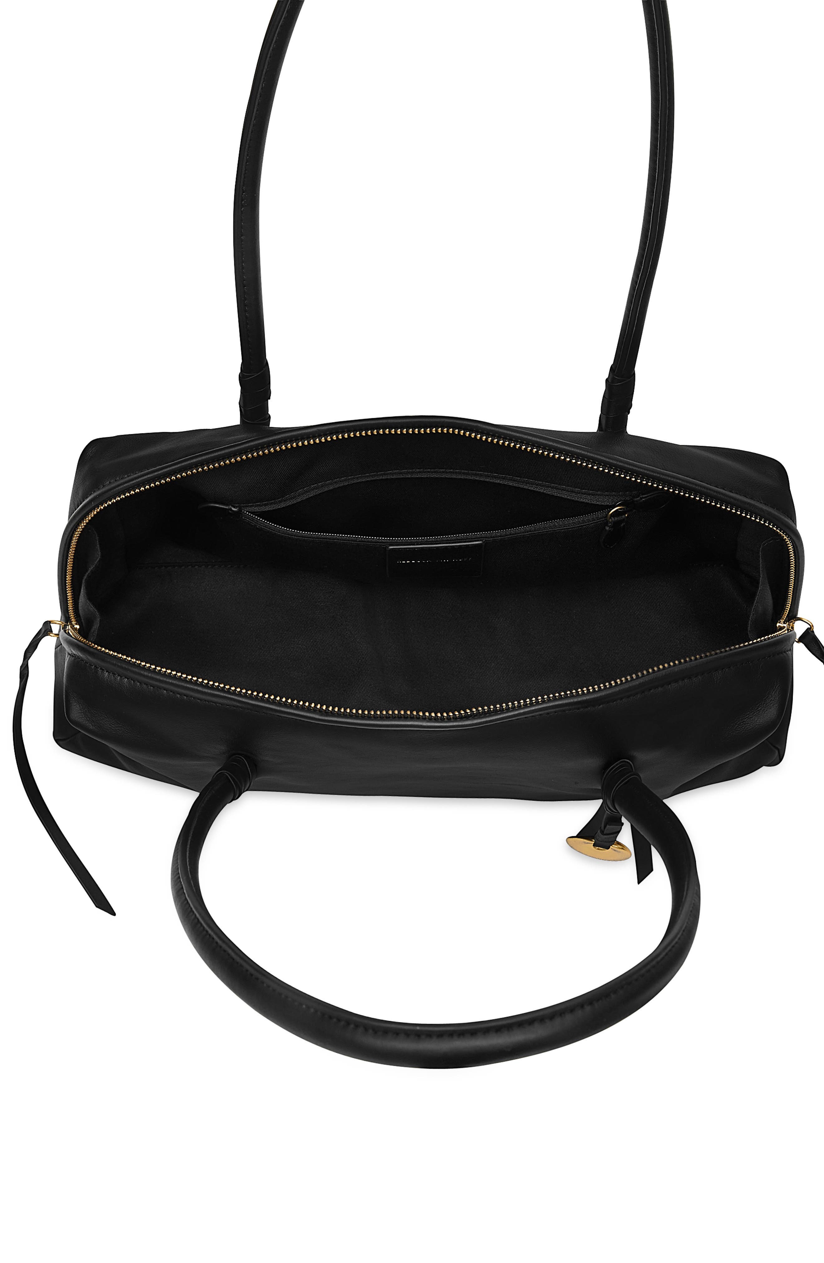 Haven Leather Shoulder Bag, Alternate, color, BLACK