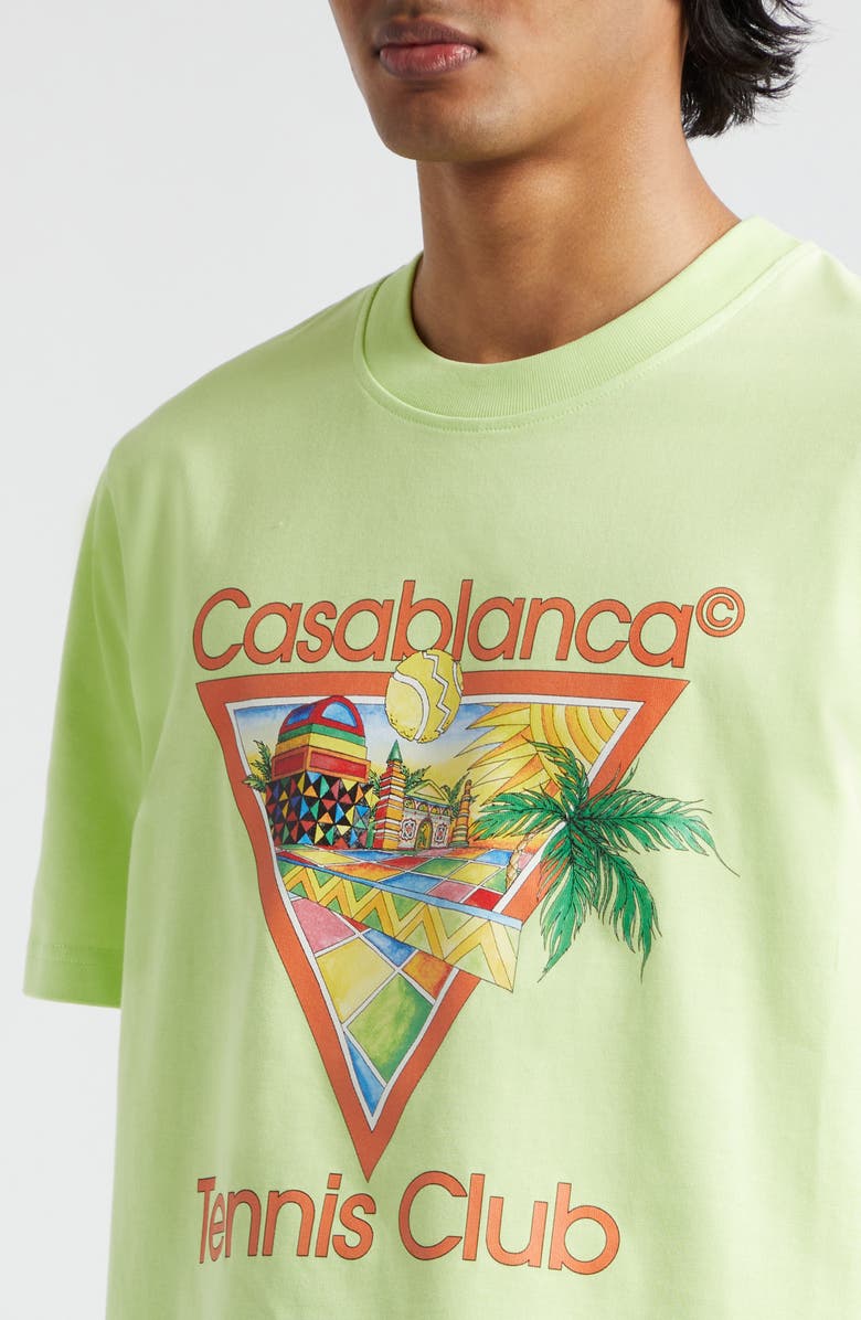 Casablanca Tennis Club Organic Cotton Graphic T-Shirt, Alternate, color, 