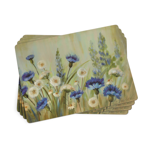 Fleur Des Champs Set of 4 Cork Back Placemats