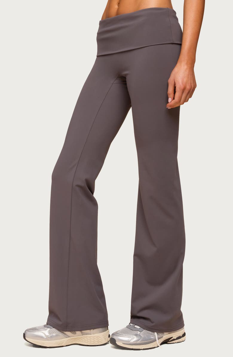 EDIKTED Oriane Foldover Flare Leggings, Alternate, color,