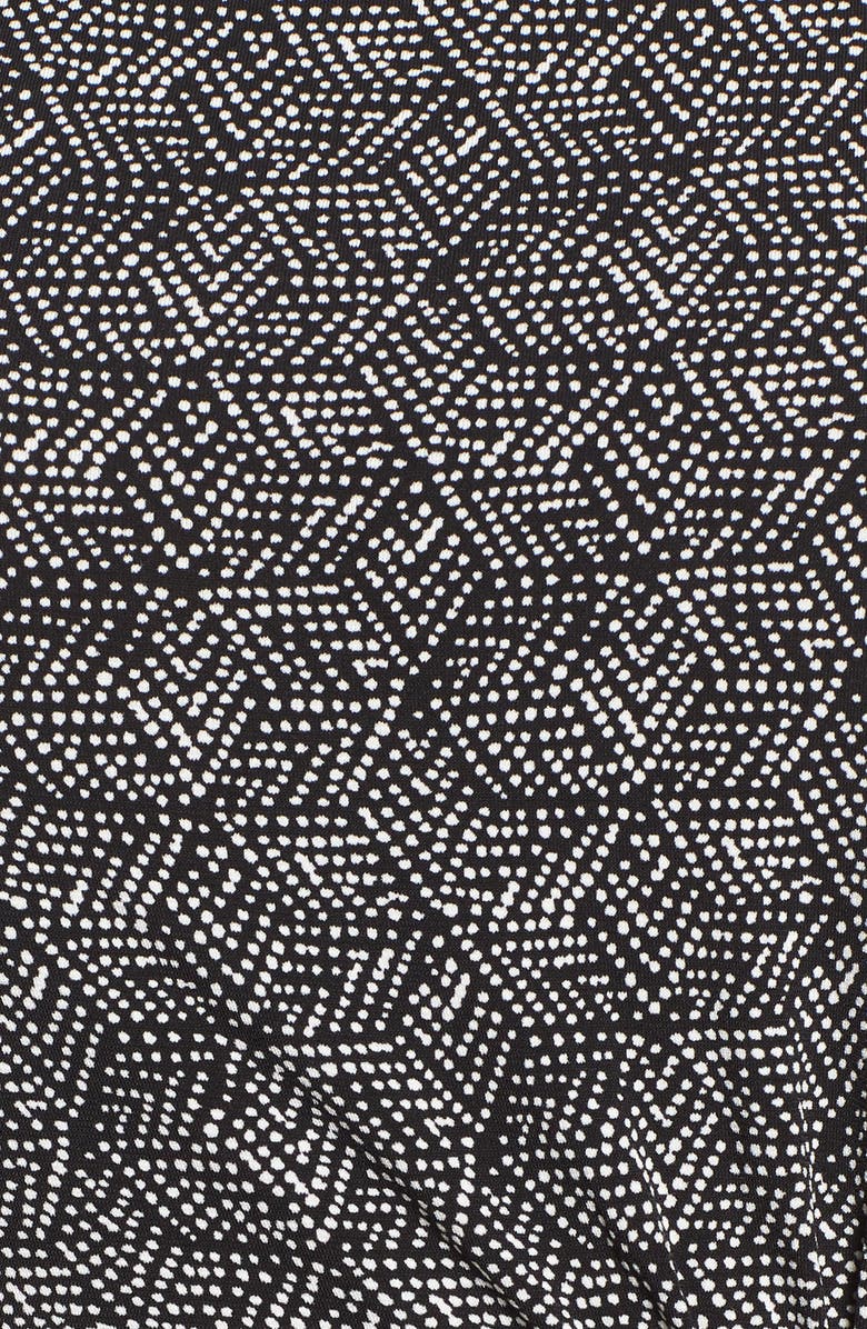 Chaus Dot Ruched Sharkbite Hem Top, Alternate, color,