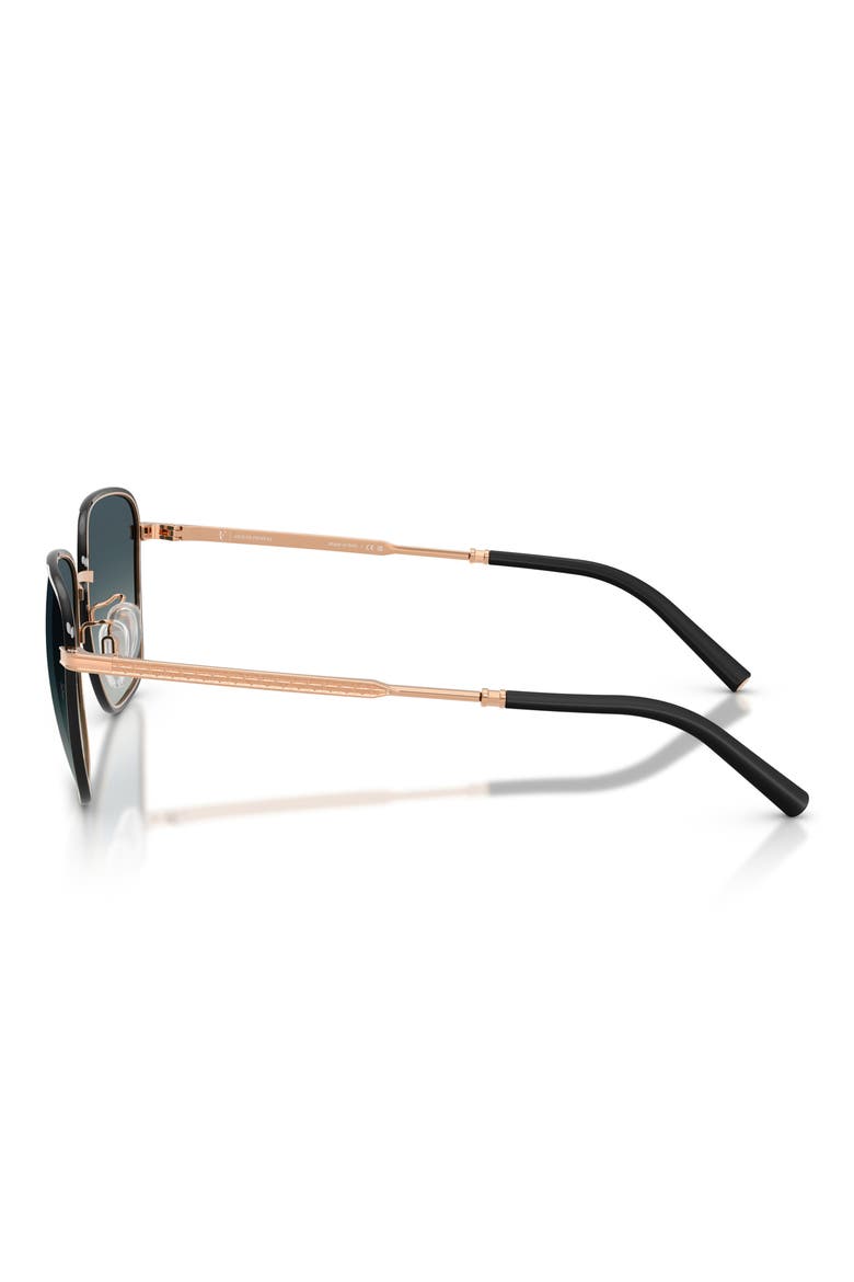 57mm Roger Federer R-18 Square Sunglasses, Alternate, color, BLACK/ ROSE GOLD / GREY