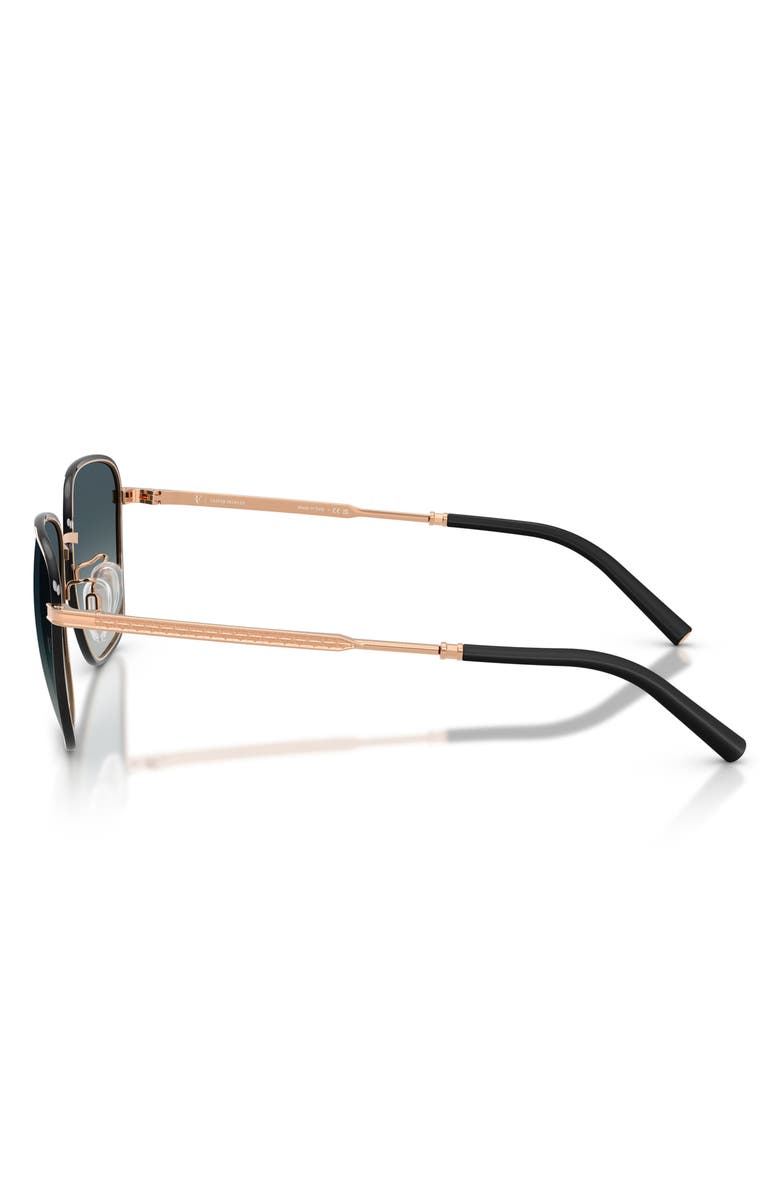 Oliver Peoples 57mm Roger Federer R-18 Square Sunglasses, Alternate, color, Black/ Rose Gold / Grey