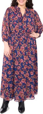 Vince Camuto Metallic Floral Maxi Dress