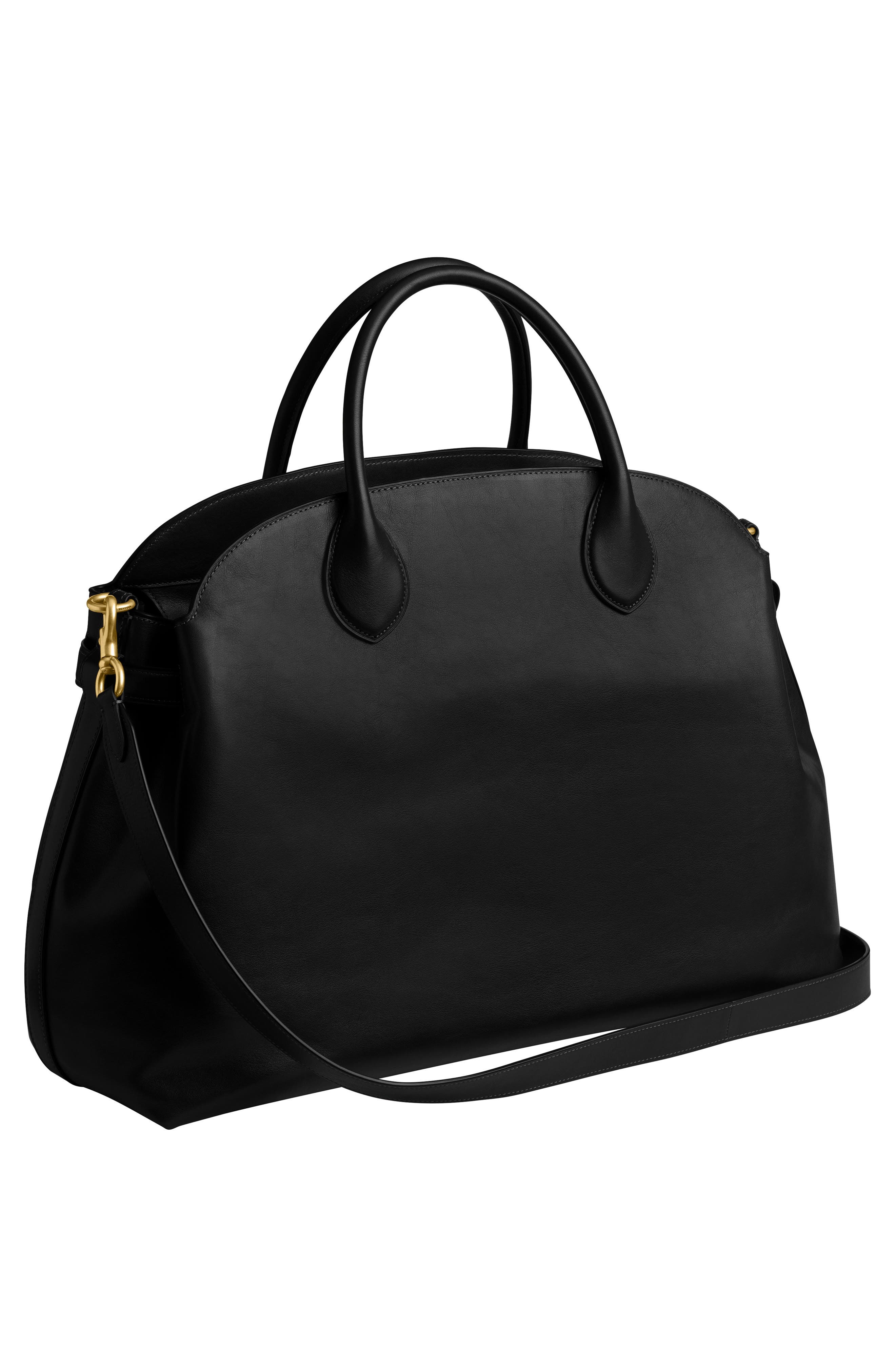 COACH Empire Soft Leather Carryall Satchel, Alternate, color, Black