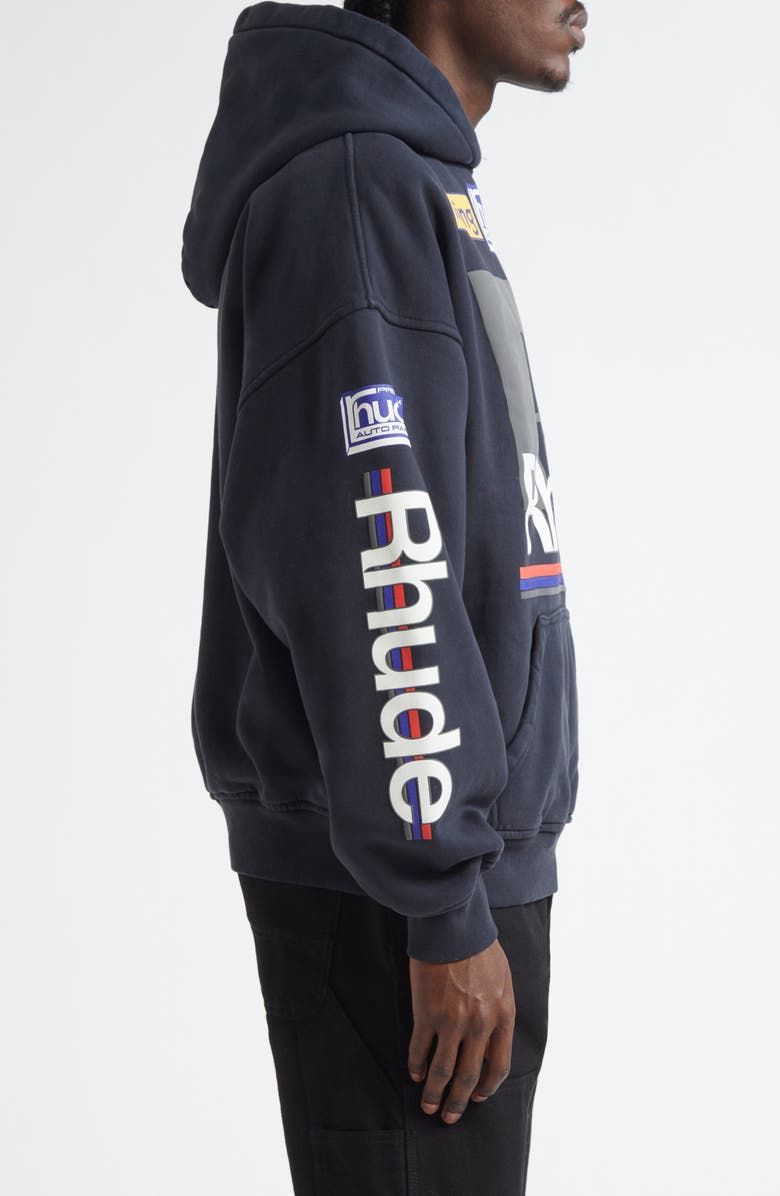 Rhude Petrol Patch Graphic Hoodie, Alternate, color, 