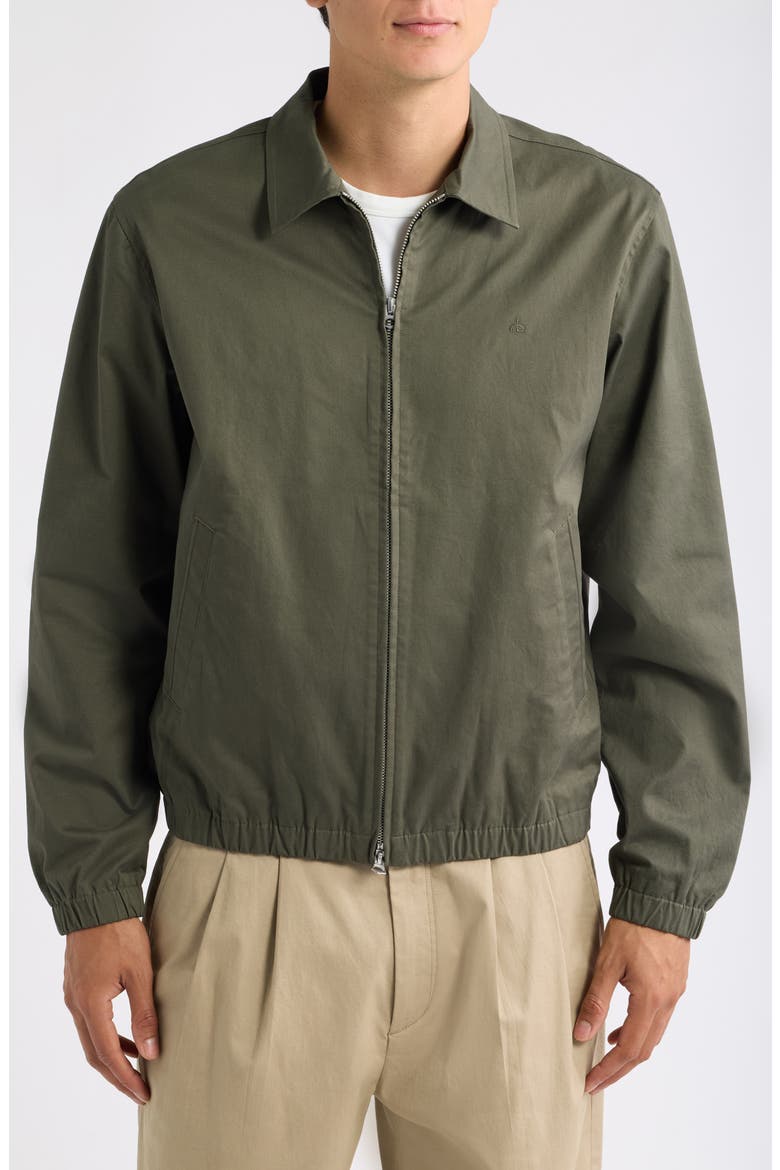 Harrington Cotton Jacket, Alternate, color, DKGRN