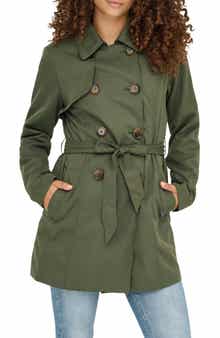 Only Valerie Water Resistant Trench Coat