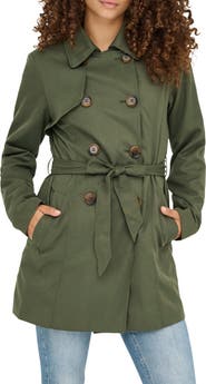 Only Valerie Water Resistant Trench Coat