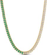 SHYMI Half and Half Tennis Necklace
