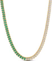 SHYMI Half and Half Tennis Necklace