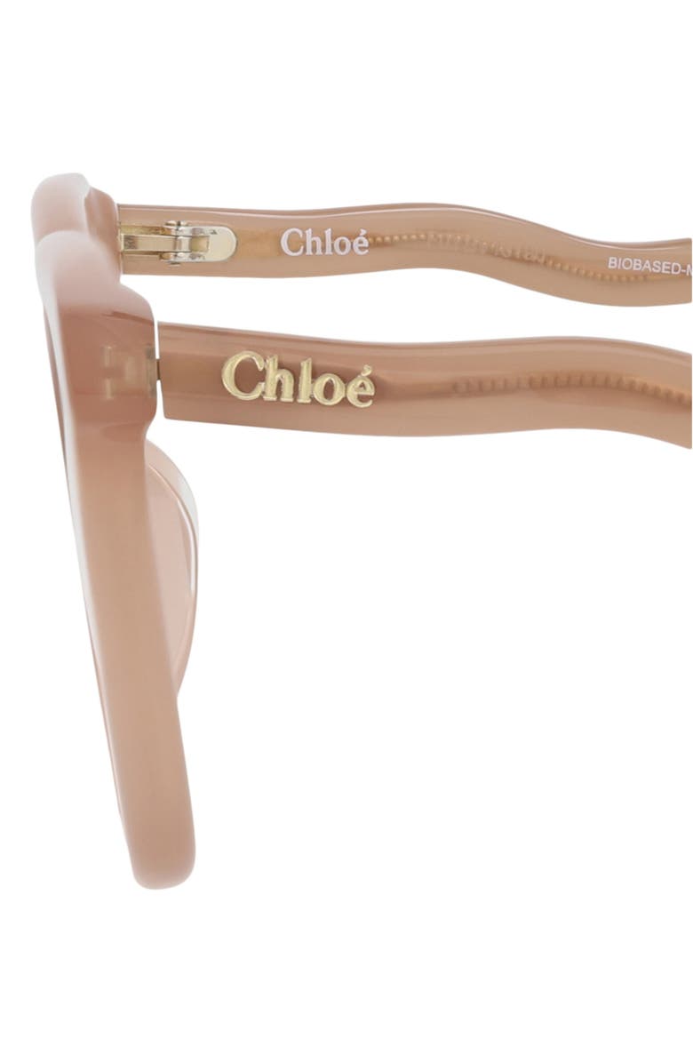 Chloé 49mm Square Optical Glasses, Alternate, color, Nude Nude Transparent