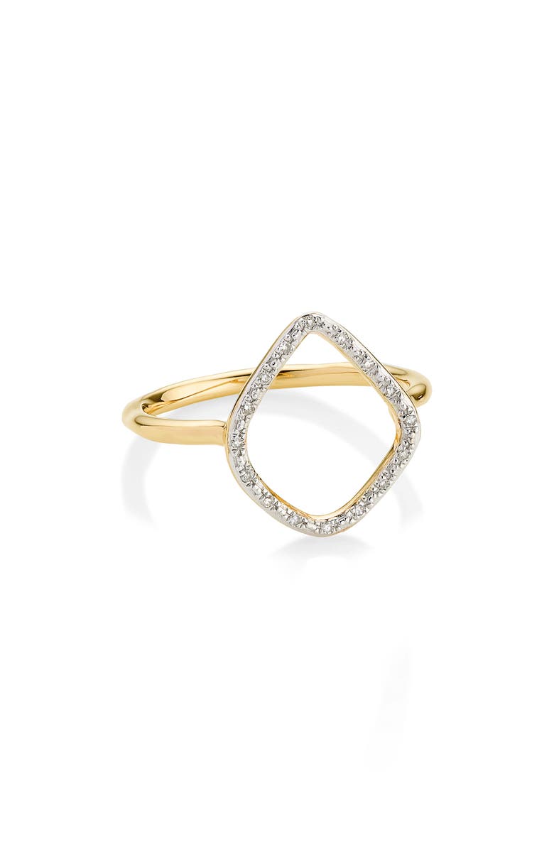 Monica Vinader Riva Diamond Hoop Ring, Main, color, 