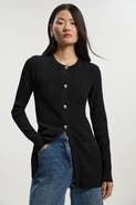 Karen Millen Dome Button Longline Knitted Cardi