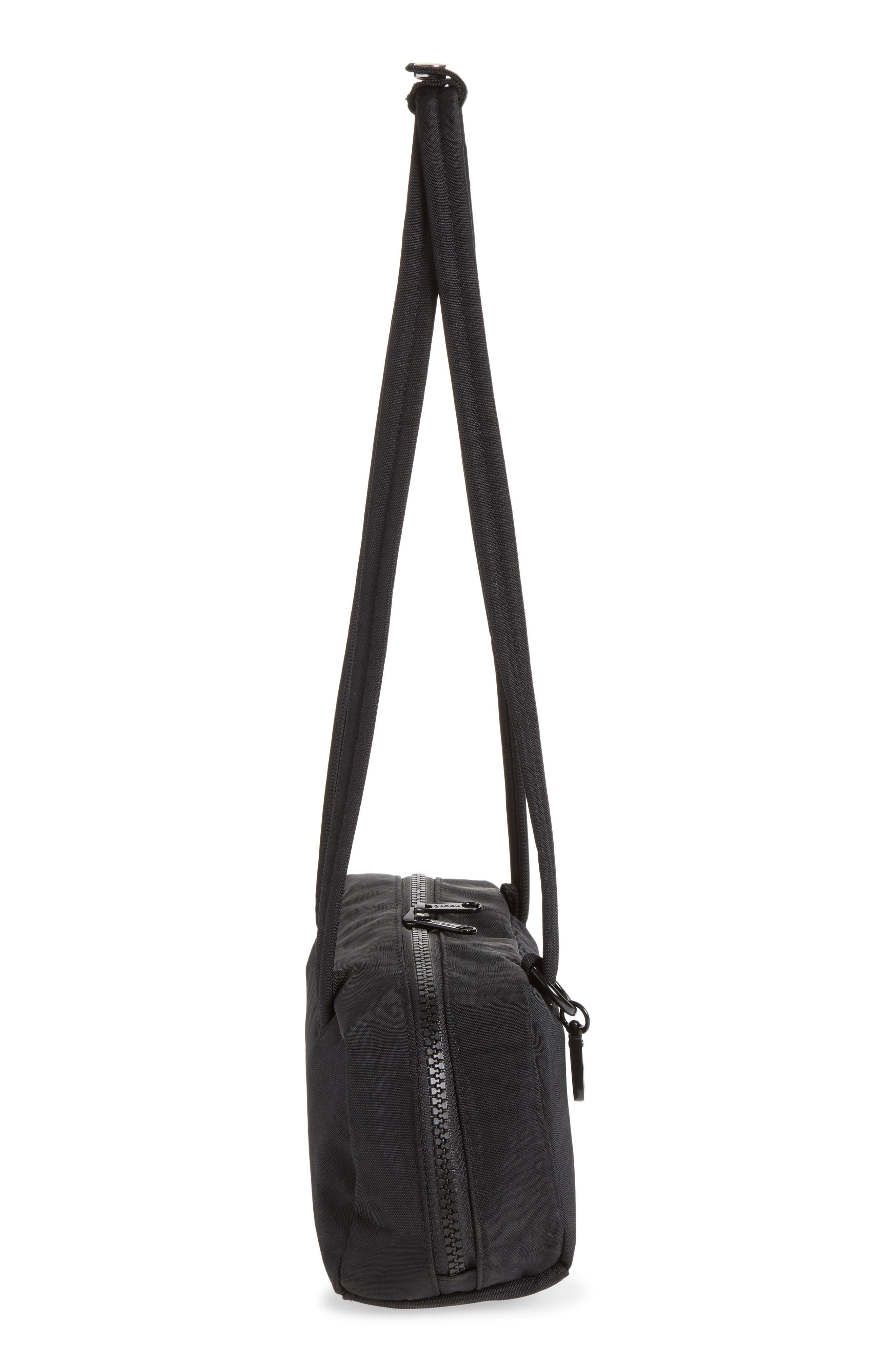 Small Recycled Nylon Bowler Bag, Alternate, color, BLACK
