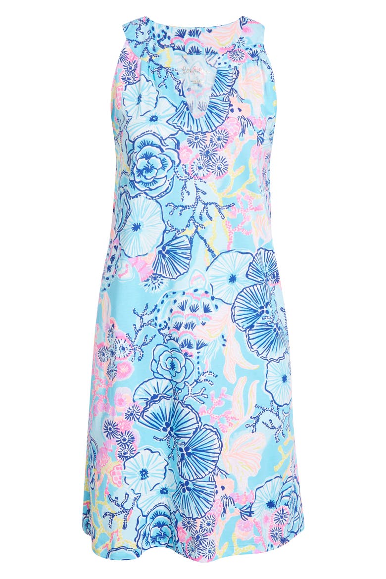 Ross Print Shift Dress, Alternate, color, BALI BLUE ONCE UPON A TIDE