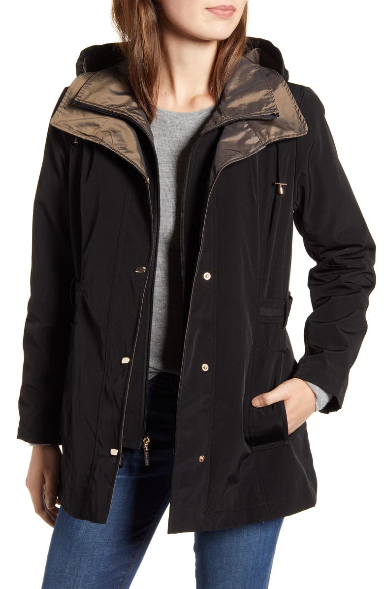 Gallery Raincoat with Removable Hood & Liner, Main, color,