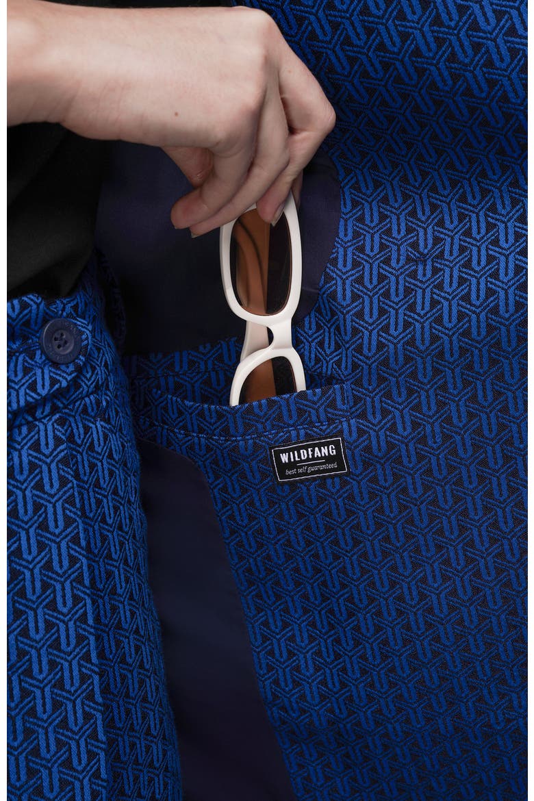 The Empower Jacquard Double Breasted Blazer, Alternate, color, COBALT BLUE