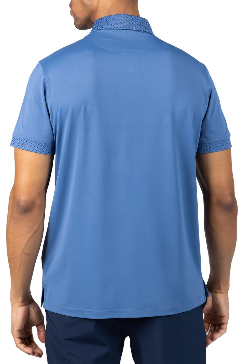 Micro Perforated Performance Polo, Alternate, color, DENIM