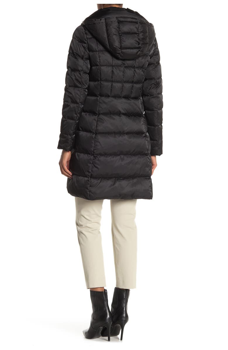Tahari Brooklyn Hooded Asymmetrical Zip Down Puffer Coat, Alternate, color, 