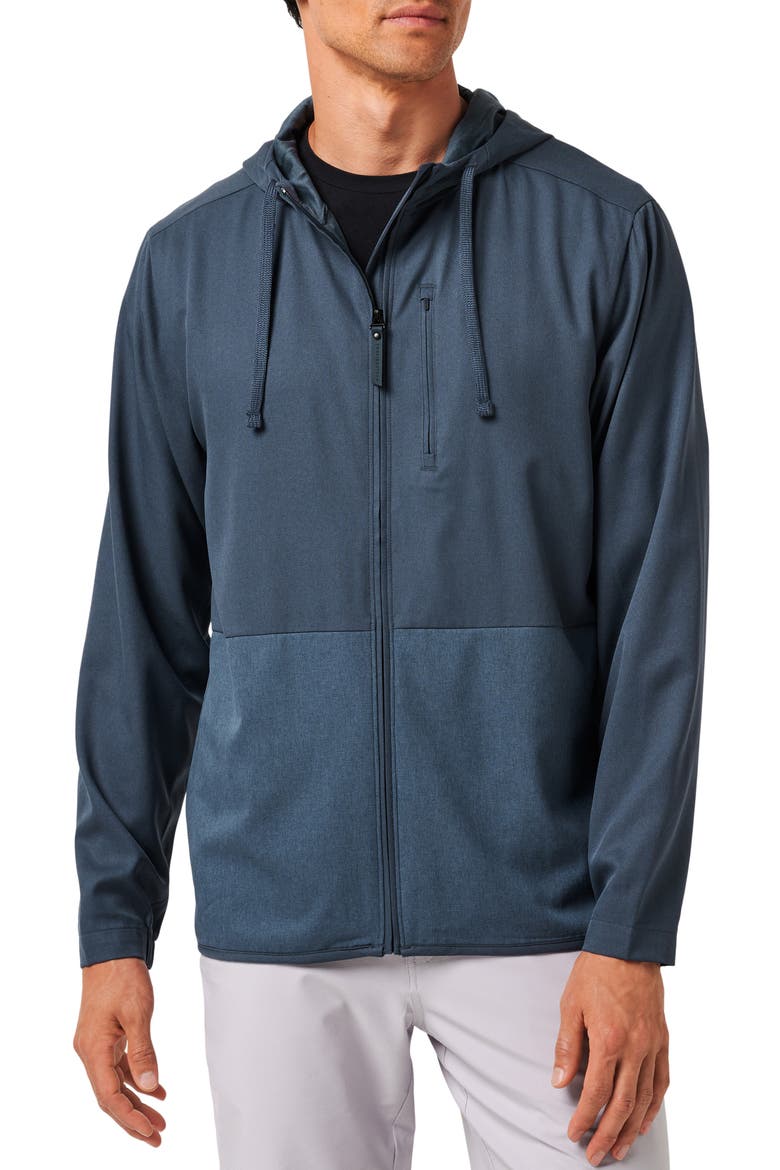 Deepspace Colorblock Hooded Jacket, Main, color, MOOD INDIGO/ VINTAGE INDIGO