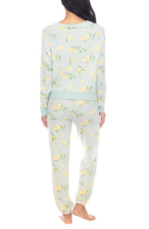 Honeydew Intimates Star Seeker Brushed Jersey Pajamas In Tea Leaf Lemons