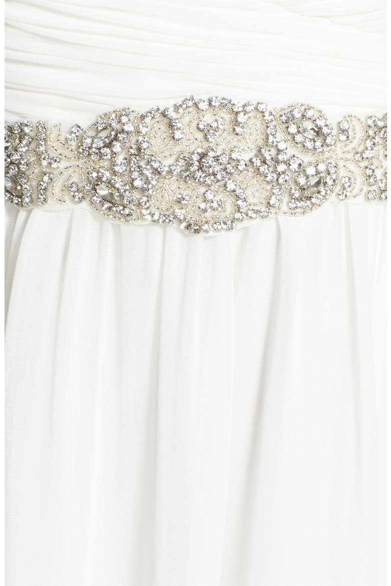 'Ginger - Dramatic' Crystal Belt, Alternate, color, IVORY ORGANZA