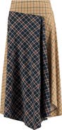 Barbour Dalbury Mix Tartan Asymmetric Maxi Skirt