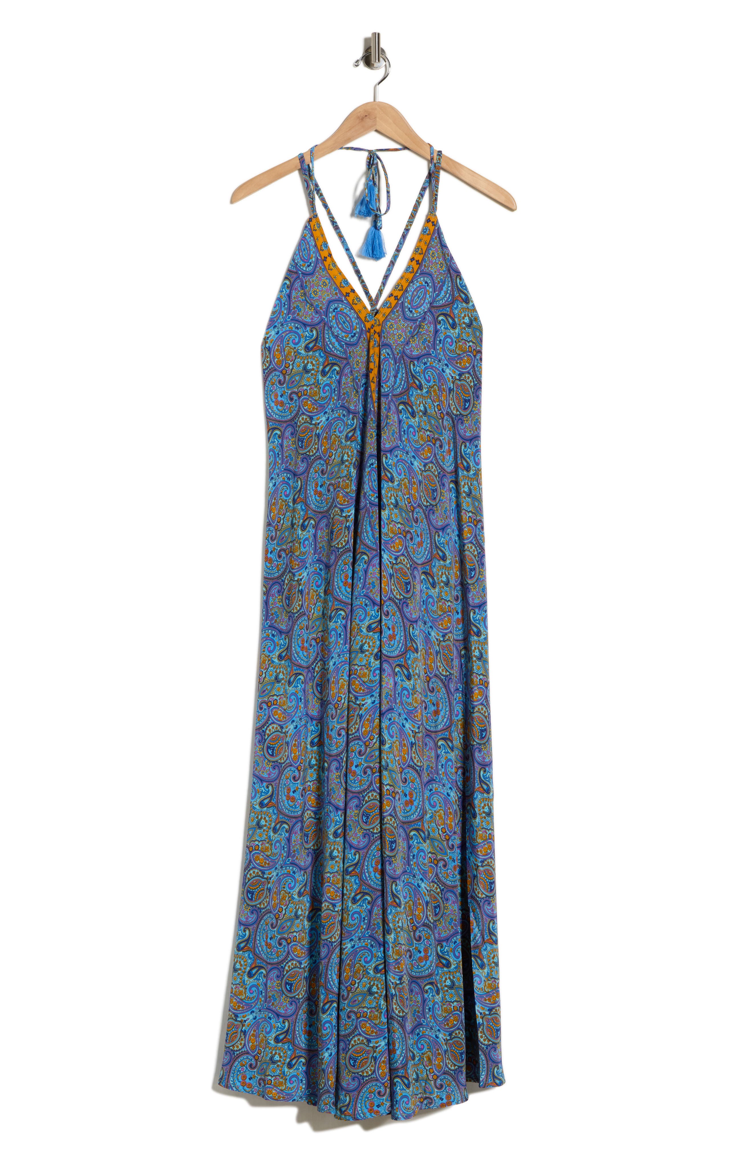 La Fiorentina Francesca Halter Tie Maxi Dress