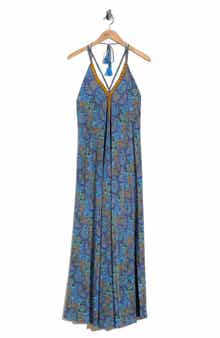 La Fiorentina Francesca Halter Tie Maxi Dress