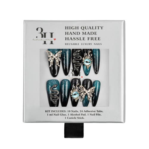 3h Nails Galaxy Wings Luxury Handmade Press On Nails In Multi