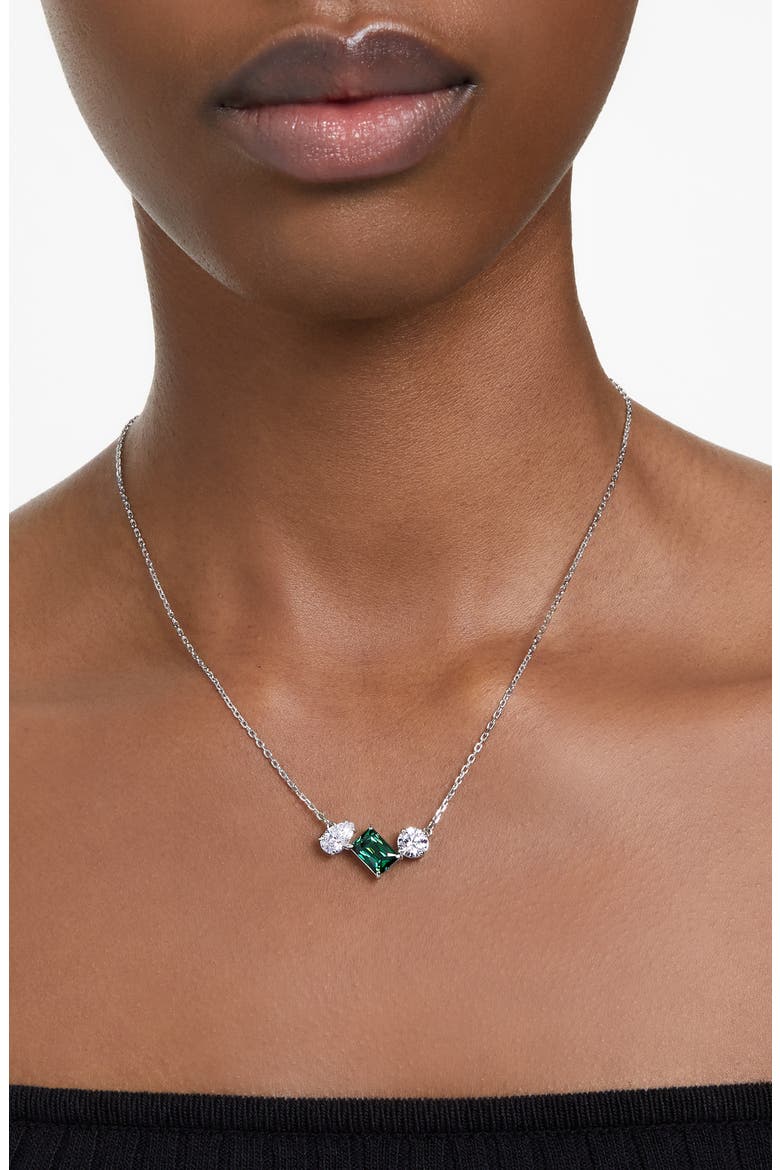 Mesmera Crystal Pendant Necklace, Alternate, color, GREEN