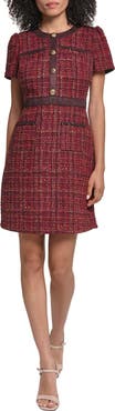 KARL LAGERFELD PARIS Tweed Sheath Minidress