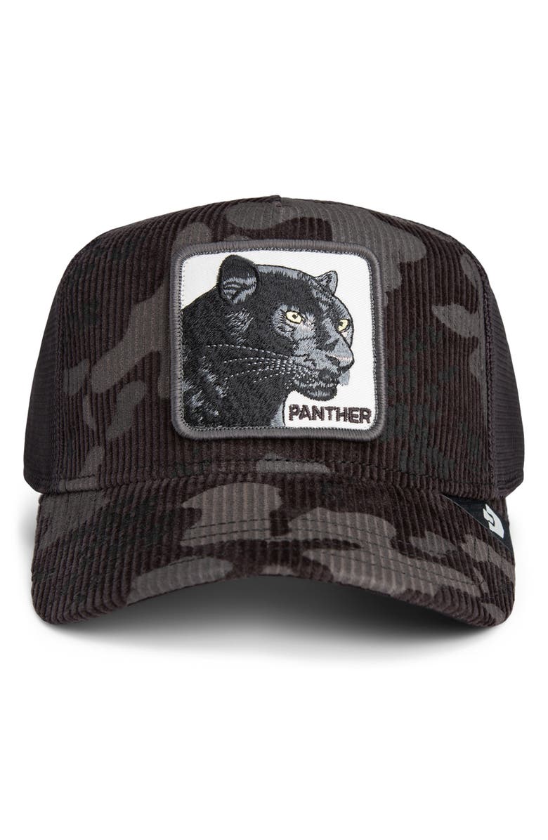 Goorin Bros. The Panther Camo Trucker Hat, Alternate, color, Cola