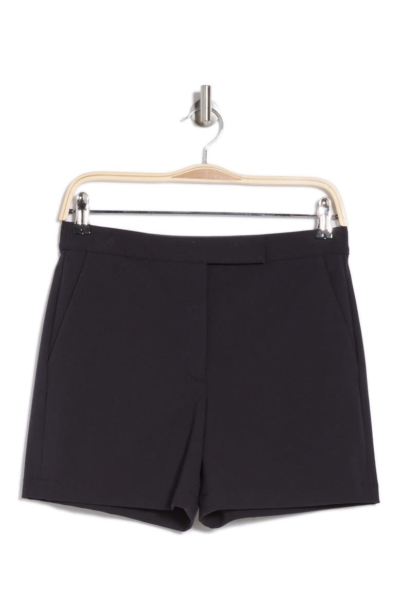 Waist Tab Cotton Blend Shorts, Alternate, color, DARK NAVY