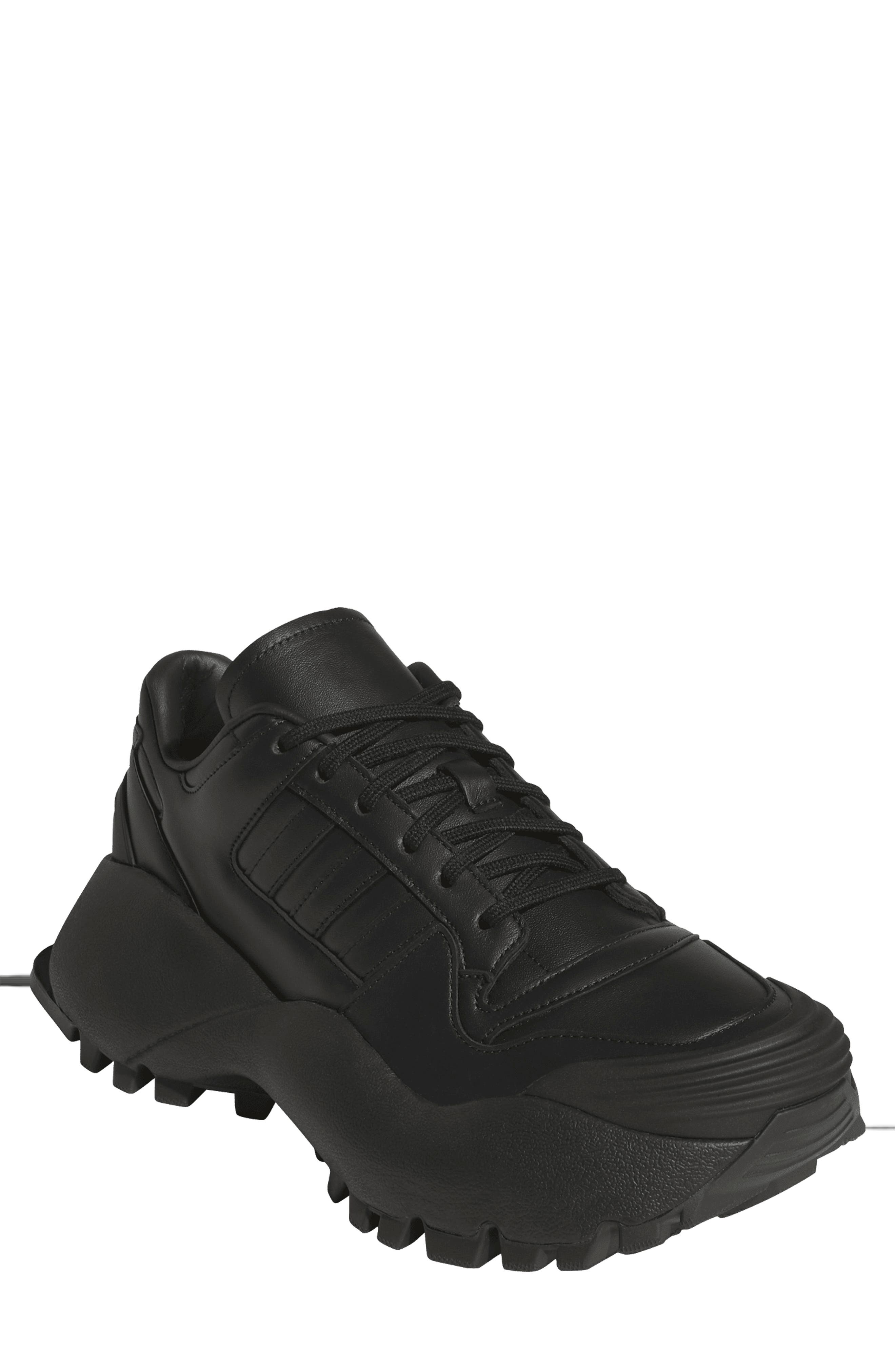 Willy Chavarria Forum Leather Sneaker, Main, color, CORE BLACK