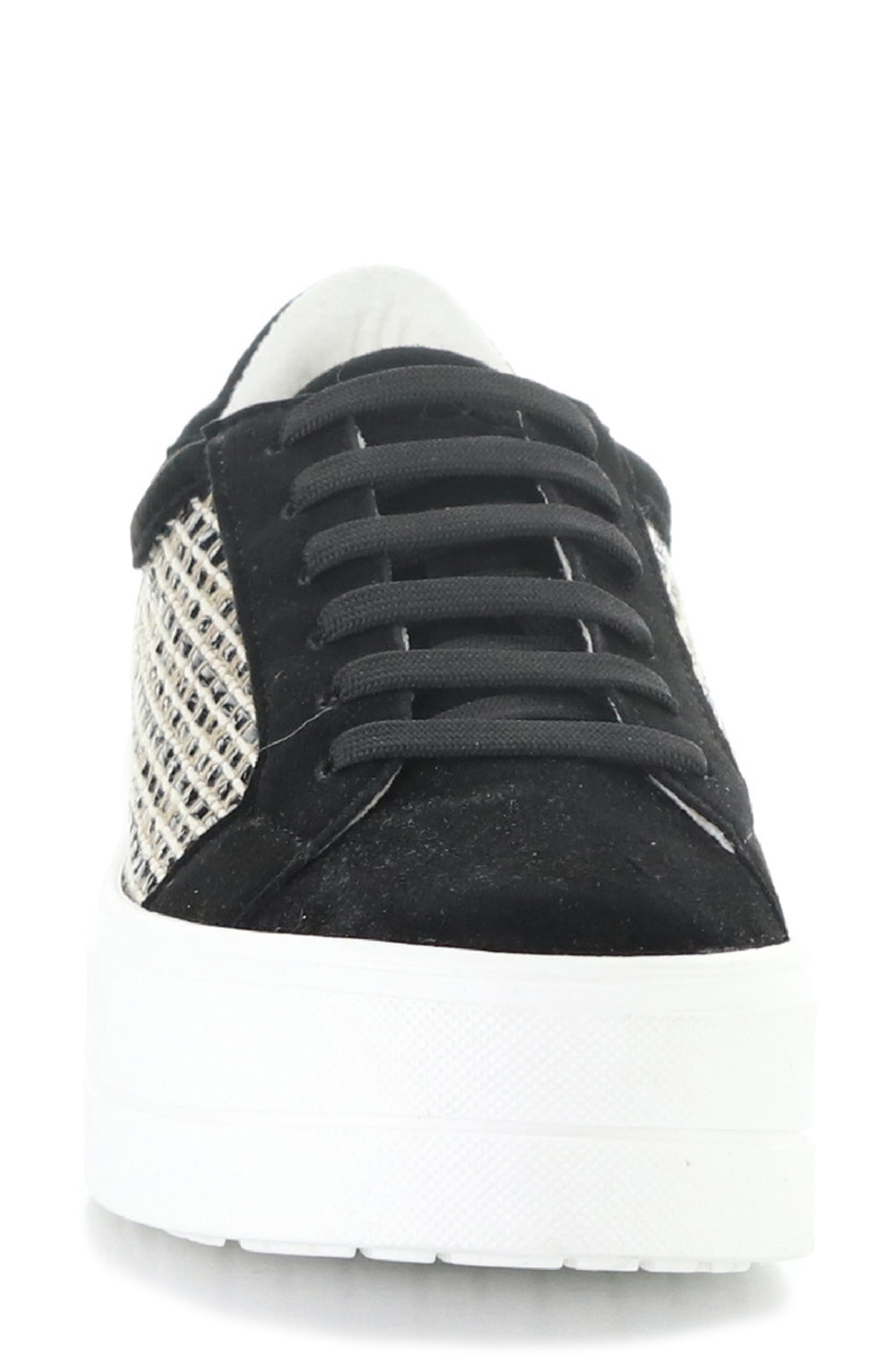 Bos. & Co. Mera Lace-Up Platform Sneaker, Alternate, color, Black