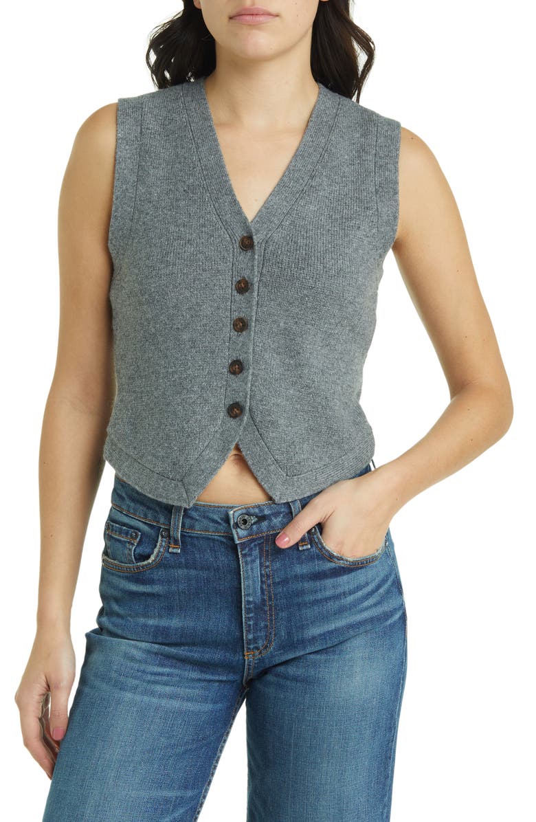 Madewell V-Neck Sweater Vest, Main, color, 