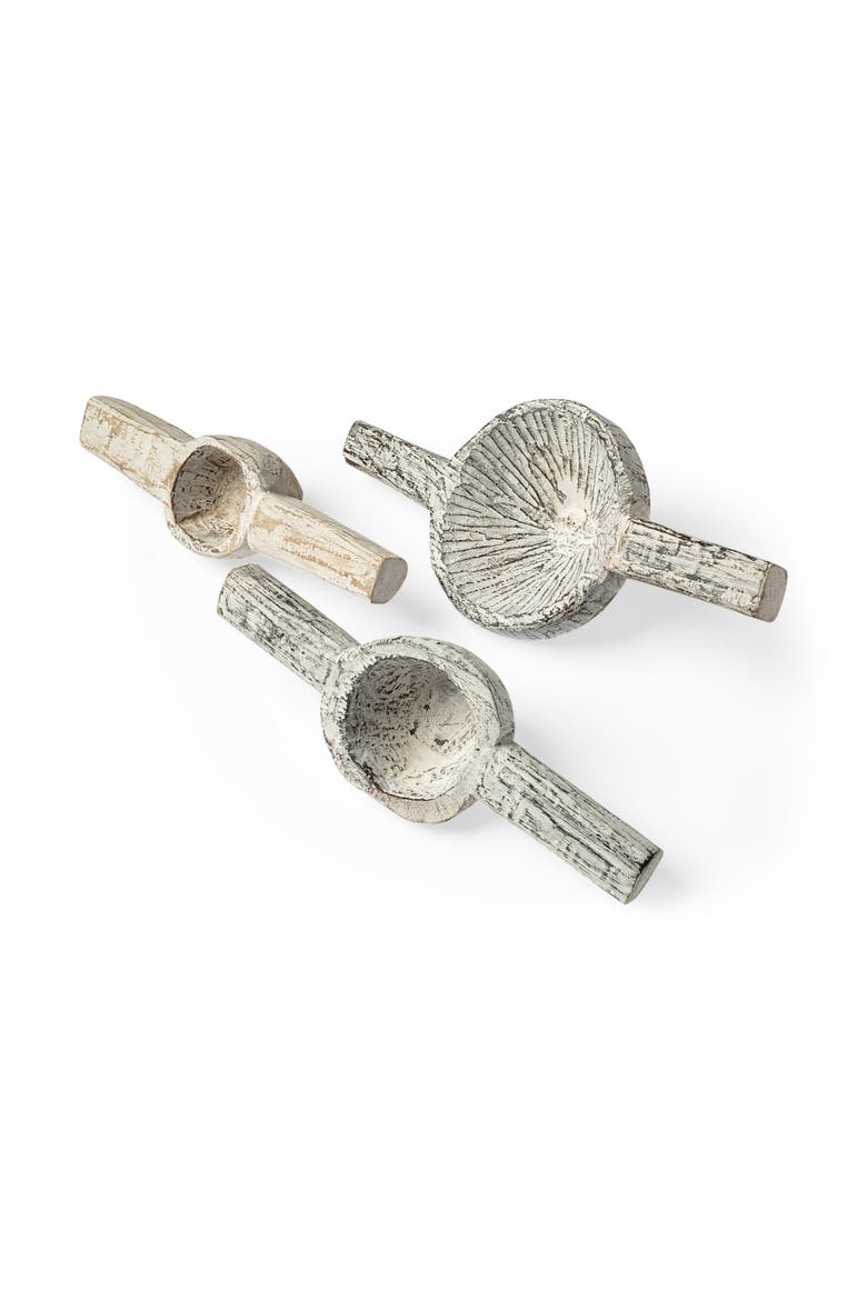 Oro Set of 3 Tribal Inspired Measuring Cups, Main, color, White