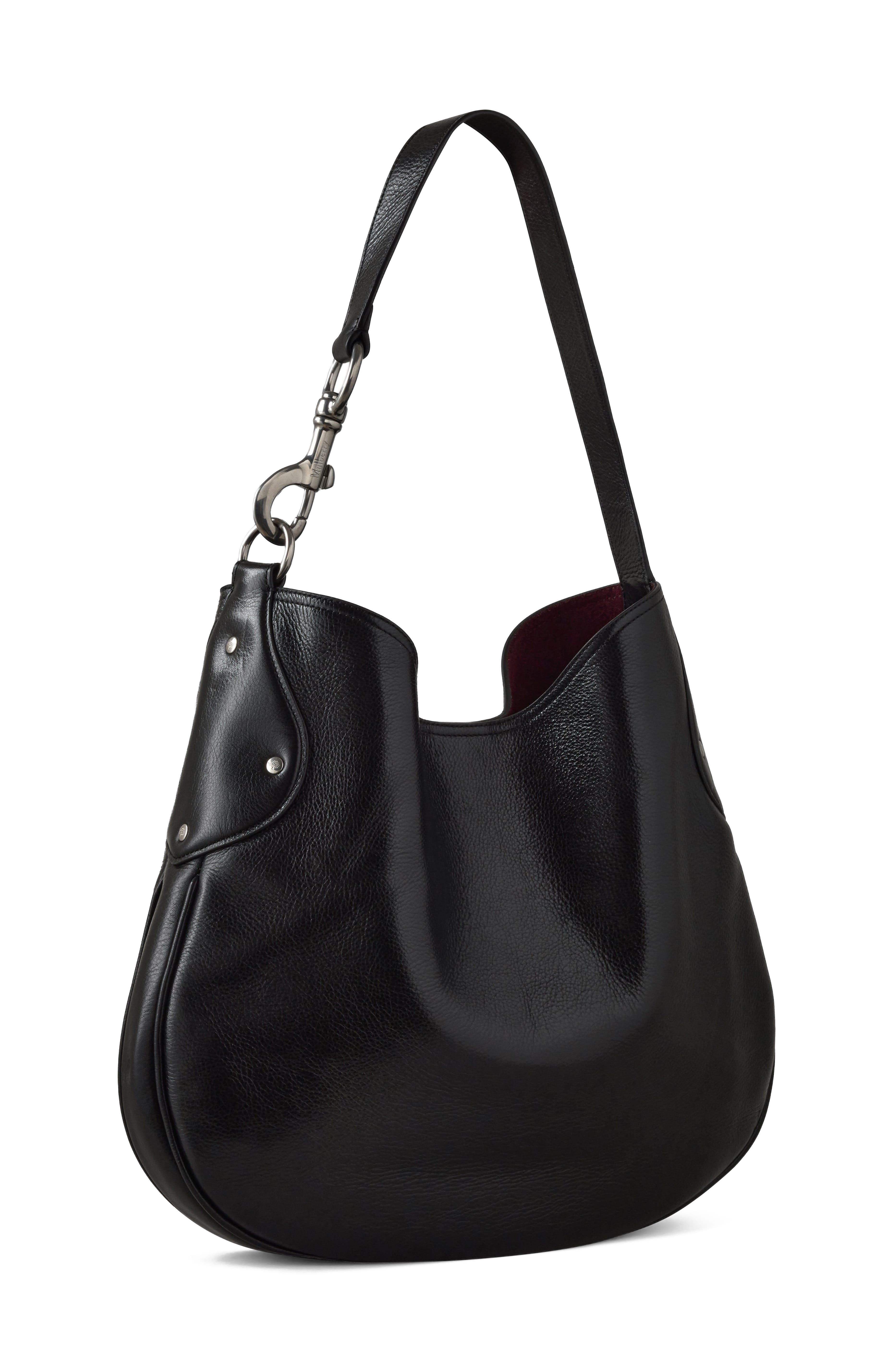 Mulberry Hackney Shoulder Bag, Alternate, color, Black