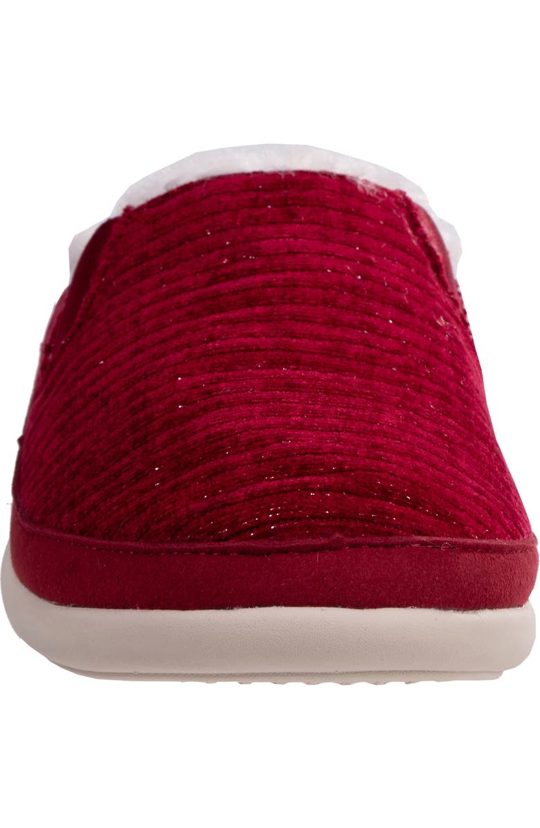 Revitalign Apres Faux Fur Lined Slipper, Alternate, color, Red Plum