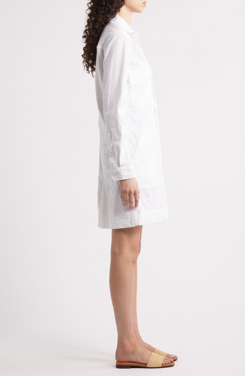 Frank & Eileen Ireland Long Sleeve Stretch Cotton & Linen Shirtdress, Alternate, color, White