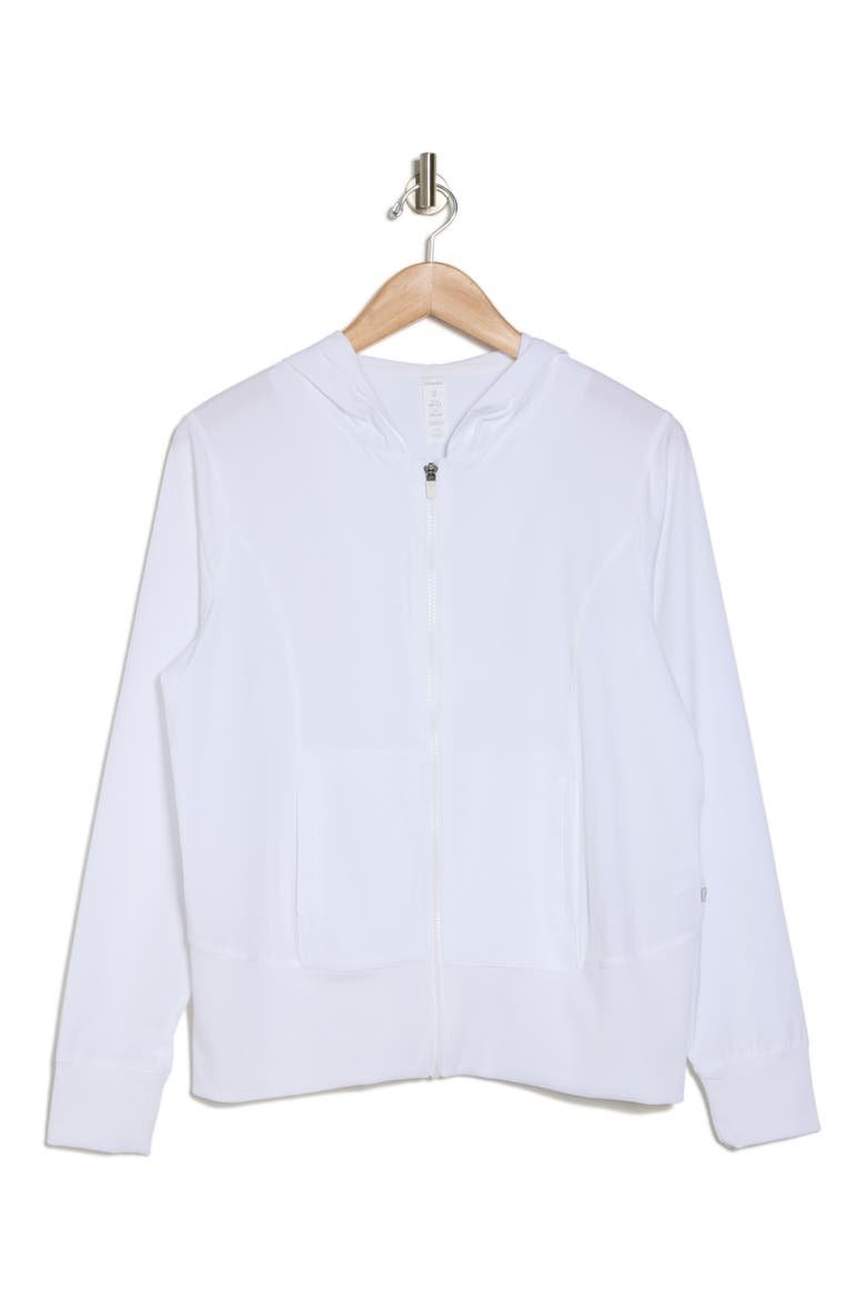 Paige Zip Hoodie, Alternate, color, WHITE
