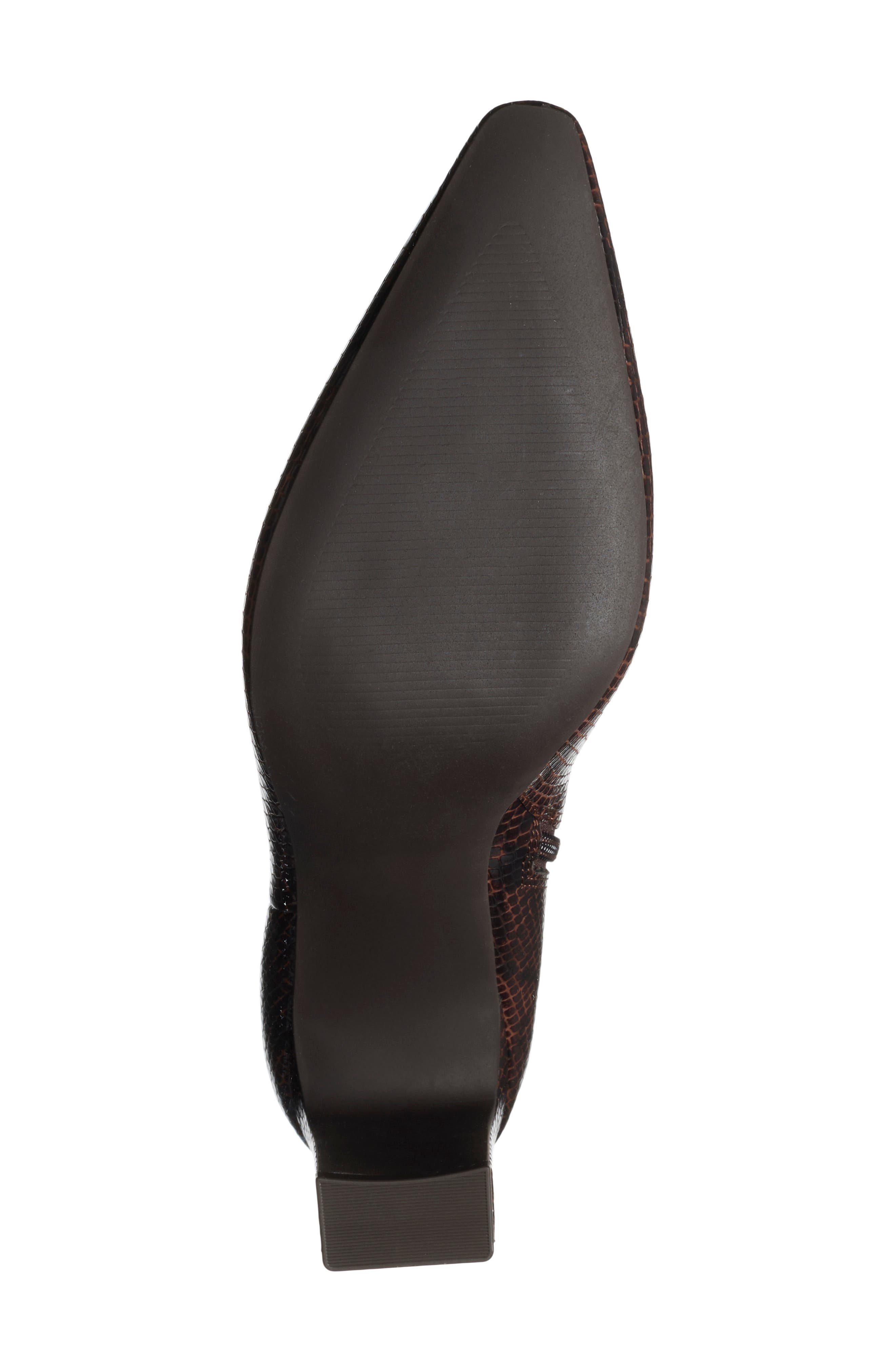 Kelsey Block Heel Bootie, Alternate, color, BROWN BLACK SNAKE