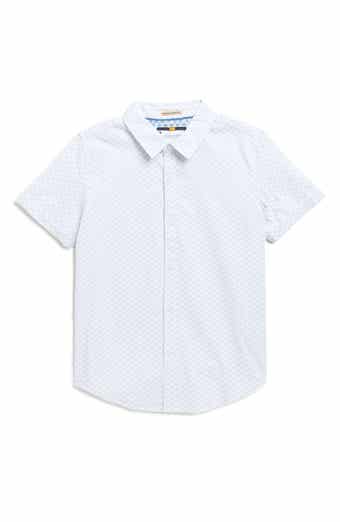 Kids' Geometric Print Short Sleeve Button-Up Shirt