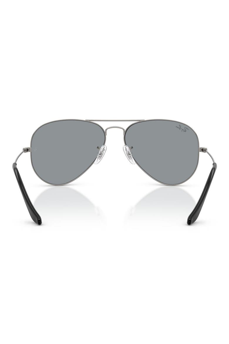 58mm Aviator Sunglasses, Alternate, color, GUNMETAL / GREY