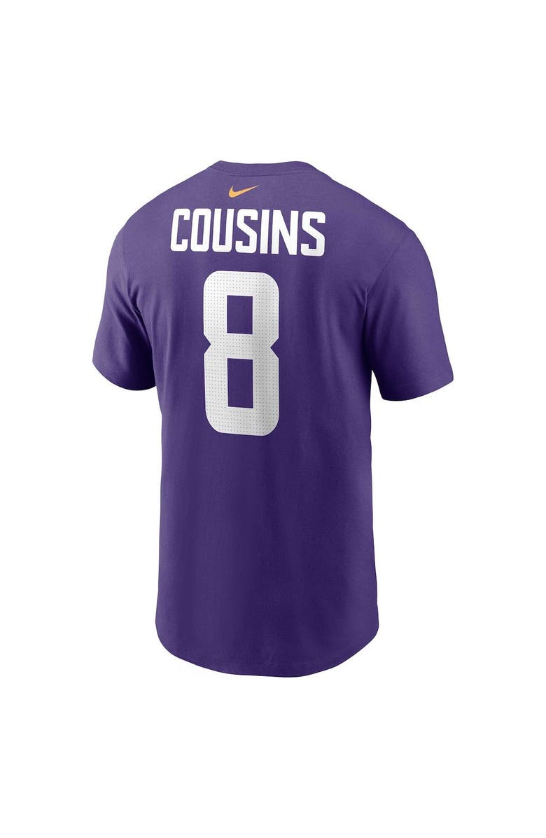 Nike Men's Nike Kirk Cousins  Purple Minnesota Vikings  Player Name & Number T-Shirt, Alternate, color, 